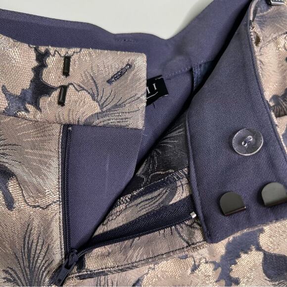 Eloquii Gold Grey Kady Fit Brocade Metallic Pants Grey and Gold Size 16 - Picture 9 of 12